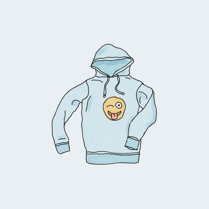 Sweatshirt com capuz estampada