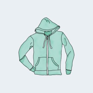 Sweatshirt com capuz e fecho-éclair