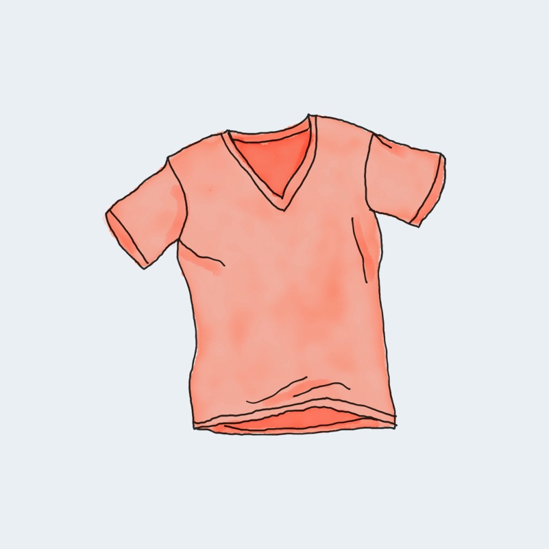 Tshirt com gola em V